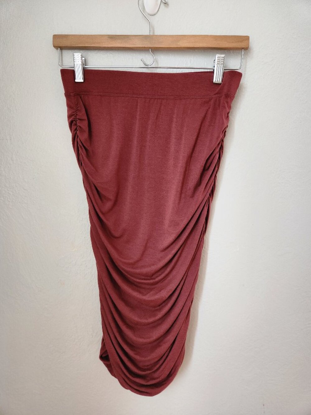 Moda International Chic Rouched Pencil Skirt Womens Size Medium